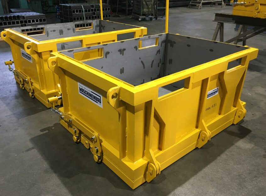 FBM-Schrottbox fbm Schrottbox, schrottbox sicher handhaben, scrap box fbm, fbm scrap box, doppelklappen schrottbox, restgitter entsorgung, stanzschrott entsorgen, Schrottbox handhabung, scrap removal